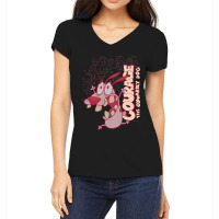 Courage The Cowardly Dog Running Scared Women's V-neck T-shirt | Artistshot