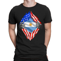 Super Argentine Heritage Argentina Roots Usa Flag T-shirt | Artistshot