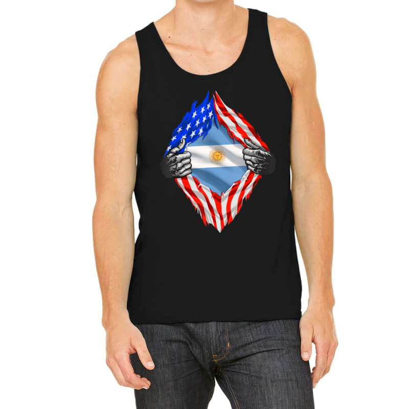 Super Argentine Heritage Argentina Roots Usa Flag Tank Top | Artistshot