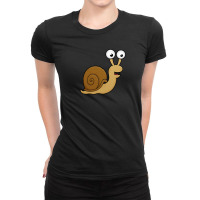 Cute Snail Cartoon Character Ladies Fitted T-shirt | Artistshot