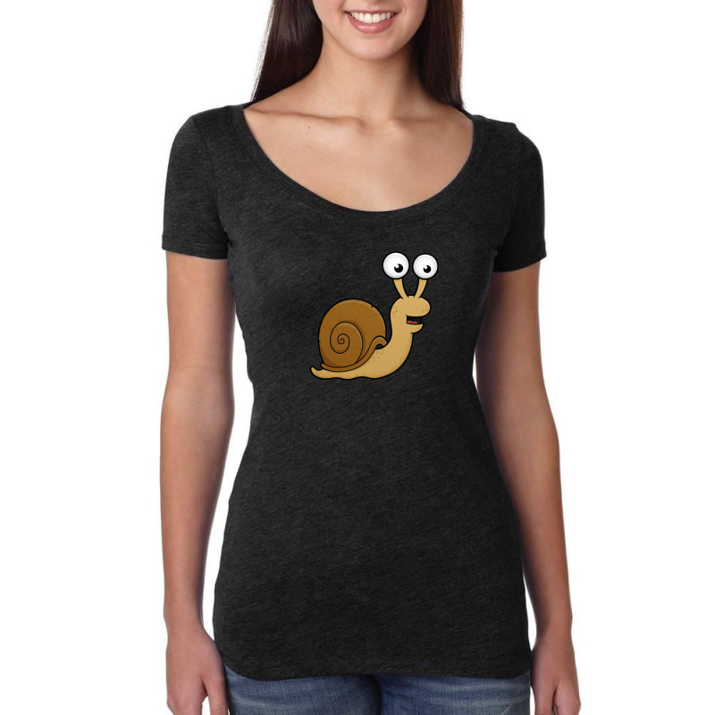 Cute Snail Cartoon Character Women's Triblend Scoop T-shirt by RobinIntorcia | Artistshot