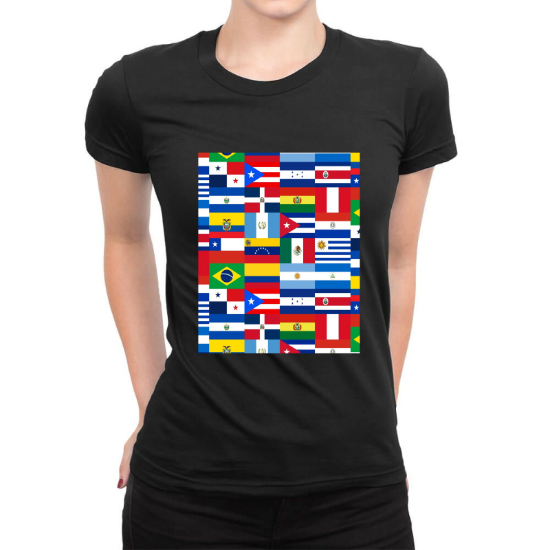 Flags Of Latin America Ladies Fitted T-Shirt by cm-arts | Artistshot