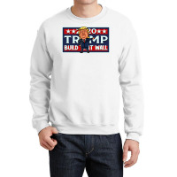 Build That Wall License Plate Crewneck Sweatshirt | Artistshot