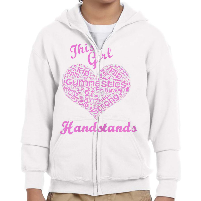 Best Girls Fun Handstand Gymnastics Gift Tshirt Youth Zipper Hoodie by cm-arts | Artistshot