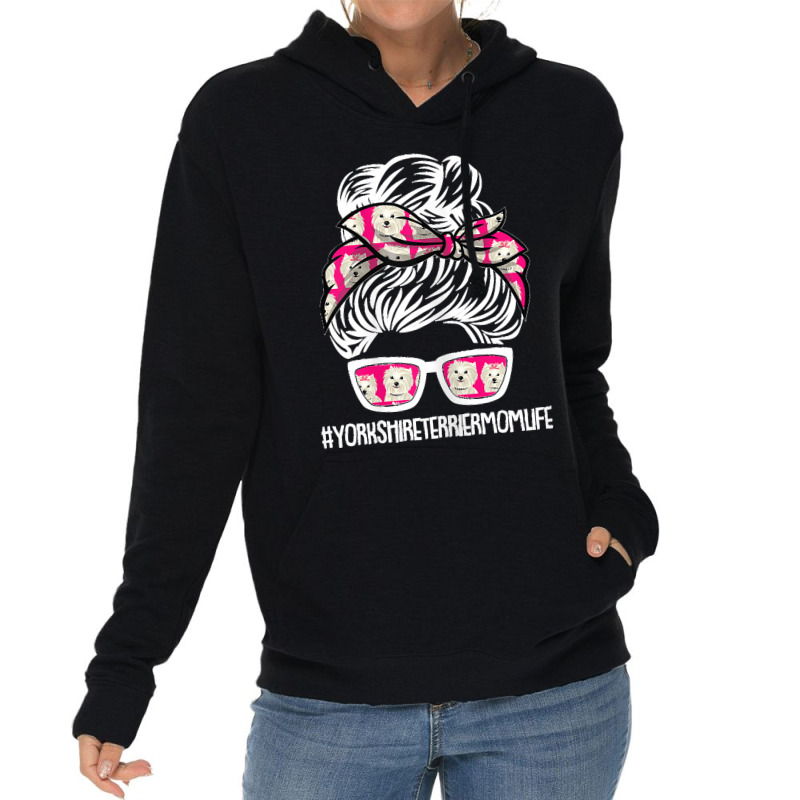 Womens Yorkie Mom Life Mothers Day Dog Puppy Yorkshire Terrier Pet Lightweight Hoodie | Artistshot