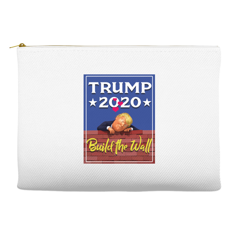 Trump Build The Wall 2020 Accessory Pouches | Artistshot