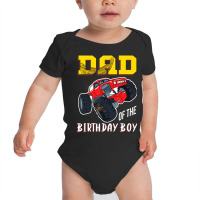 Mens Dad Of The Birthday Boy, Your Monster Truck Birthday Baby Bodysuit | Artistshot