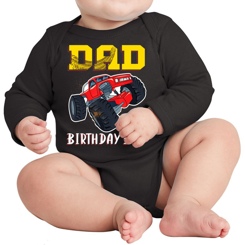 Mens Dad Of The Birthday Boy, Your Monster Truck Birthday Long Sleeve Baby Bodysuit | Artistshot