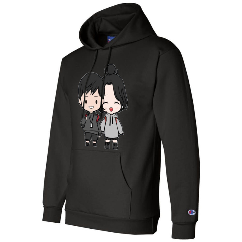 Cute-cartoon-couples- Champion Hoodie | Artistshot