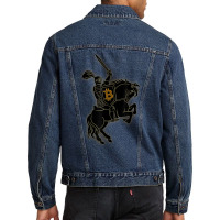 Bitcoin Crusader T Shirt Men Denim Jacket | Artistshot