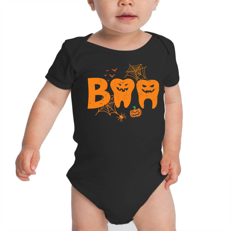 Halloween Boo Dentist Pumpkin Costume Dental Assistant Gift Baby Bodysuit | Artistshot