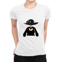 Woman In Black Ladies Fitted T-shirt | Artistshot