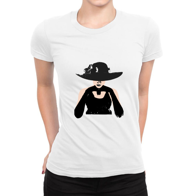 Woman In Black Ladies Fitted T-Shirt by clairdoodle | Artistshot