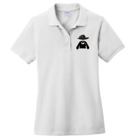 Woman In Black Ladies Polo Shirt | Artistshot