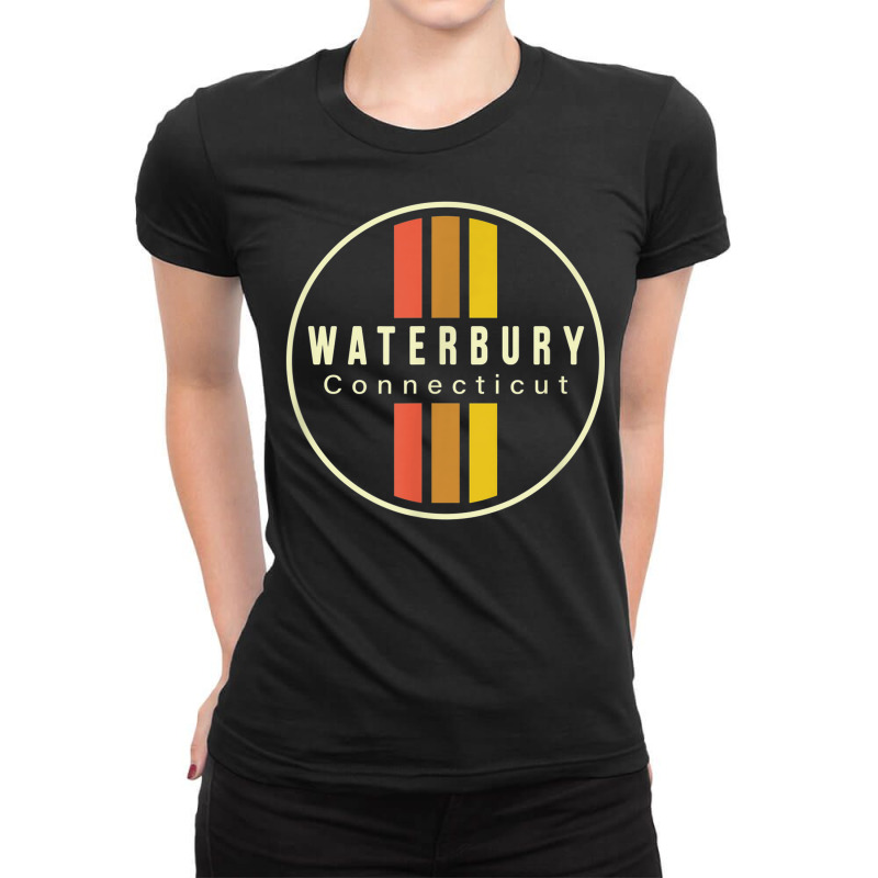 Retro Waterbury Connecticut Ladies Fitted T-Shirt by Bewitch | Artistshot