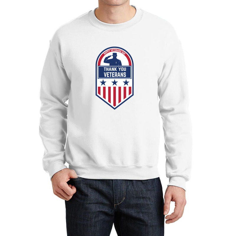 Happy Veterans Day Crewneck Sweatshirt by cm-arts | Artistshot