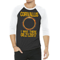 Corvallis Oregon Total Solar Eclipse 2017 T Shirt 3/4 Sleeve Shirt | Artistshot