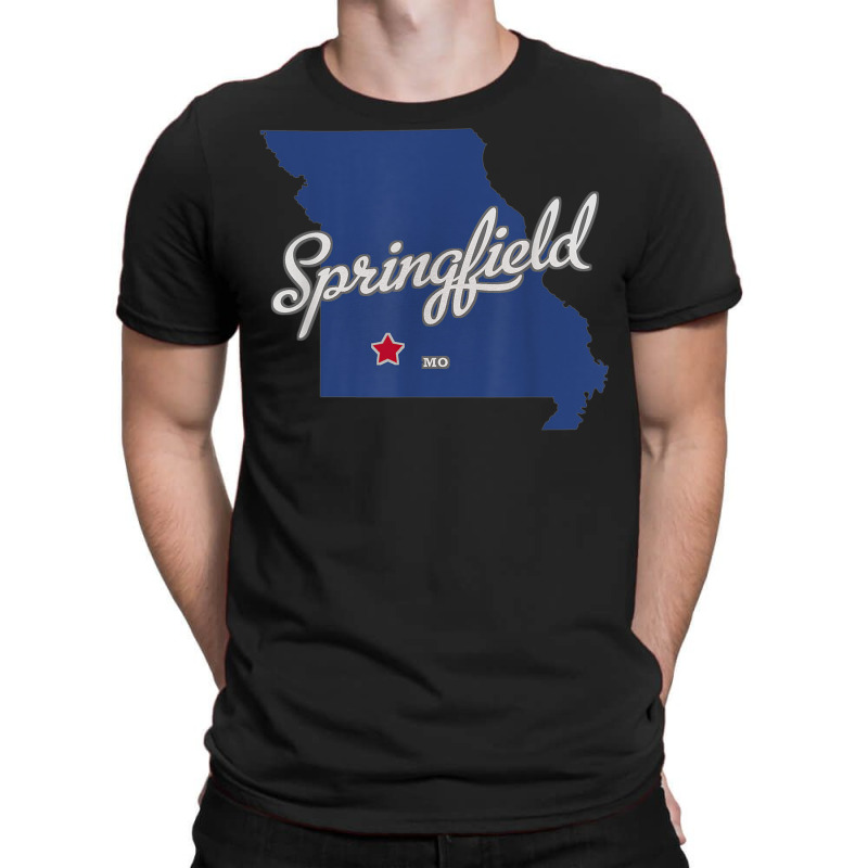 Springfield Missouri Mo Map T-shirt | Artistshot