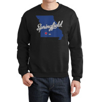 Springfield Missouri Mo Map Crewneck Sweatshirt | Artistshot