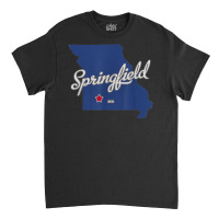 Springfield Missouri Mo Map Classic T-shirt | Artistshot