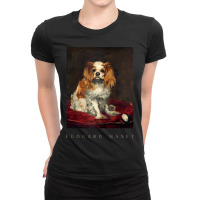 King Charles Spaniel Edouard Manet Ladies Fitted T-shirt | Artistshot