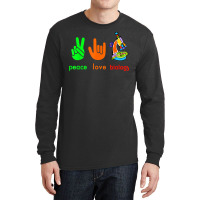 Peace Love Biology Microscope Painter Science Teach Long Sleeve Shirts | Artistshot