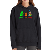 Peace Love Biology Microscope Painter Science Teach Vintage Hoodie | Artistshot