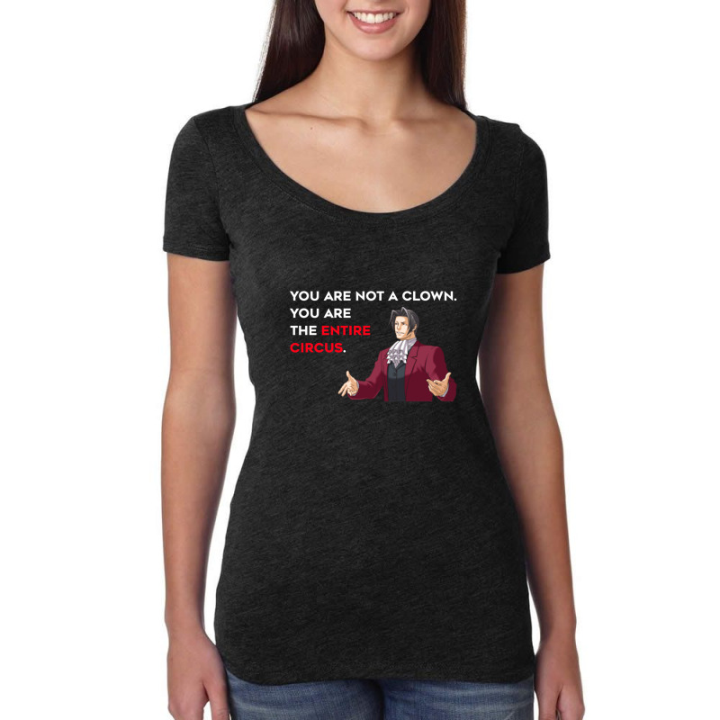 Miles Edgeworth Entire Circus Quote Women's Triblend Scoop T-shirt by BrendonPatton | Artistshot