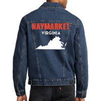 Haymarket Virginia Usa State America Travel Virginian Men Denim Jacket | Artistshot