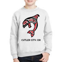 Cutler City, Oregon Native American Orca Killer Whales Youth Sweatshirt | Artistshot