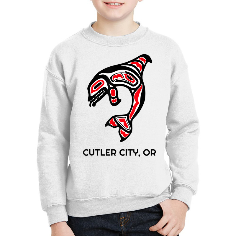 Cutler City, Oregon Native American Orca Killer Whales Youth Sweatshirt | Artistshot