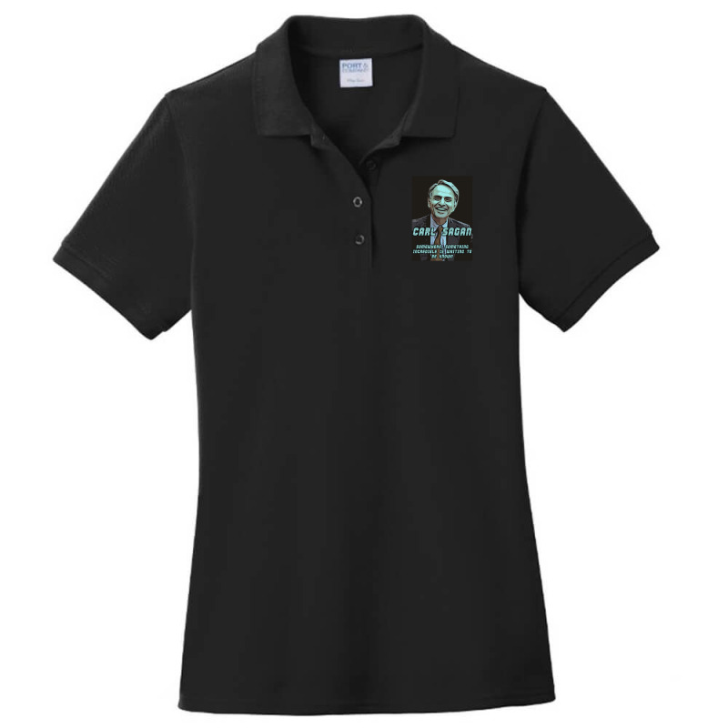 Carl Sagan Quote Cosmos Ladies Polo Shirt by linda54 | Artistshot