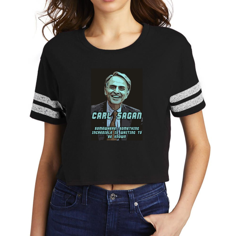 Carl Sagan Quote Cosmos Scorecard Crop Tee by linda54 | Artistshot