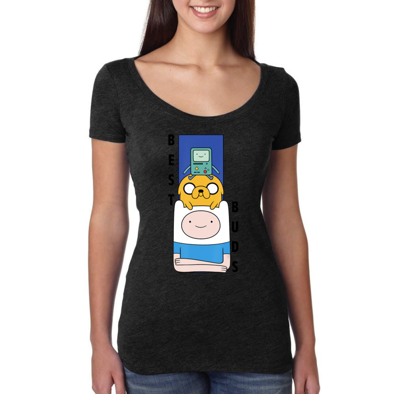 Cn Adventure Time Finn Jake Bmo Best Buds Women's Triblend Scoop T-shirt by Kanmopsuk45 | Artistshot