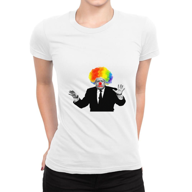 Boris Johnson Clown Ladies Fitted T-Shirt by clairdoodle | Artistshot