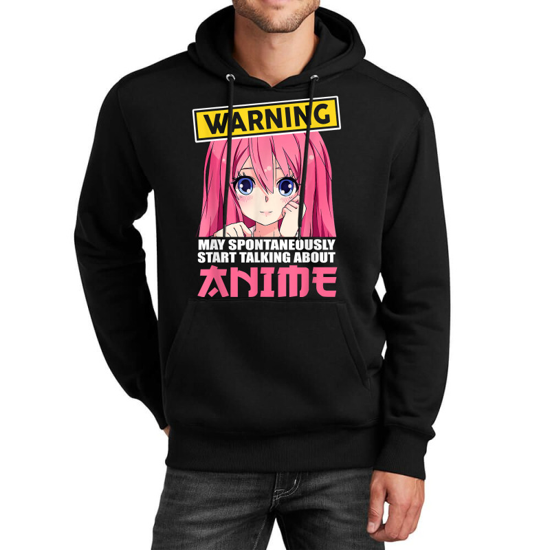 Warning May Spontaneously Start Talking About Anime Girls T Shirt Unisex Hoodie | Artistshot