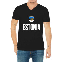 Estonia T Shirt Estonian Flag Eesti Souvenir Love Gift V-neck Tee | Artistshot