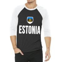 Estonia T Shirt Estonian Flag Eesti Souvenir Love Gift 3/4 Sleeve Shirt | Artistshot