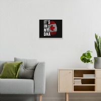 Canada It's In My Dna Cute Canadian Flag Fingerprint Flag Metal Print Horizontal | Artistshot