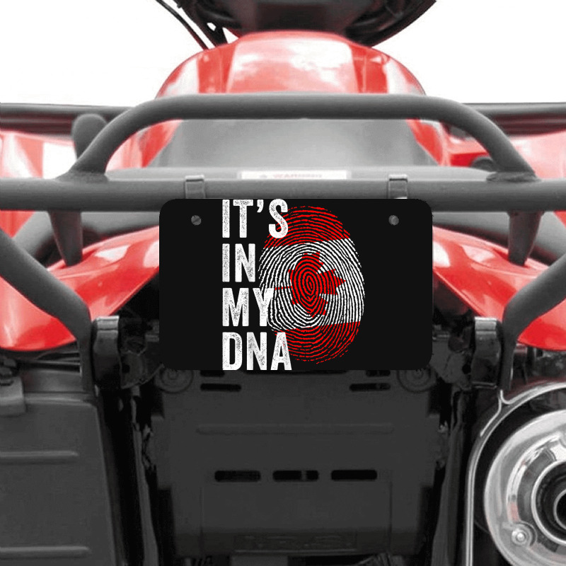 Canada It's In My Dna Cute Canadian Flag Fingerprint Flag ATV License Plate by Color | Artistshot