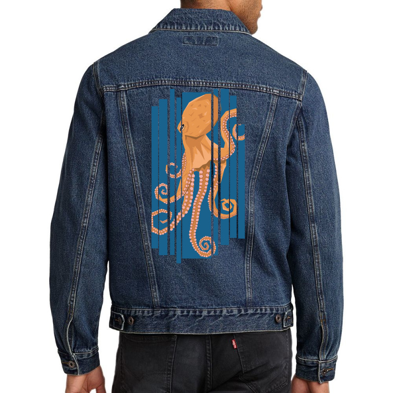 Octopus Illustration T Shirt Men Denim Jacket | Artistshot