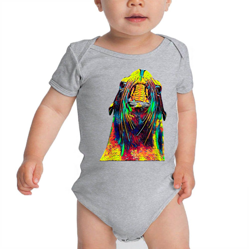 Cute Sea Lion Colorful Art T  Shirt Baby Bodysuit by cm-arts | Artistshot