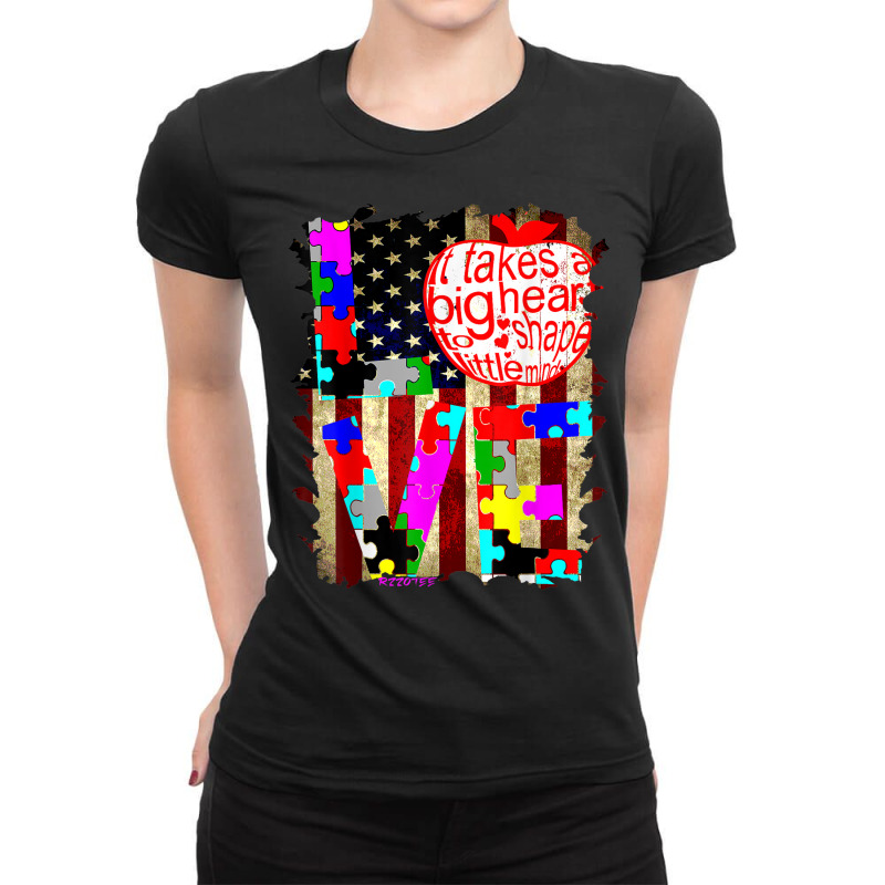 Takes Big Heart To Shape Little Mind Ladies Fitted T-Shirt by Outpost | Artistshot