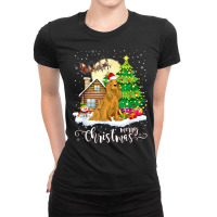 Christmas Pajama Cocker Spaniel Tree Xmas Dog Dad Mom T Shirt Ladies Fitted T-shirt | Artistshot