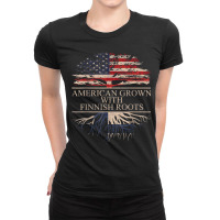 American Grown With Finnish Roots T Shirt Vintage Ladies Fitted T-shirt | Artistshot