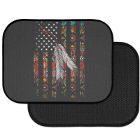 Native American Pride Flag Feather Rear Car Mat | Artistshot