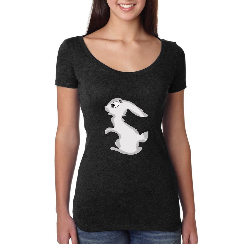 Eating Rabbit Cartoon Animals Causes Pandemics T-shirts Collection Wit Women's Triblend Scoop T-shirt | Artistshot