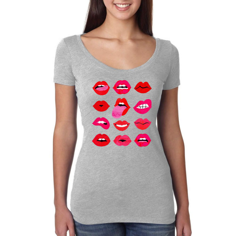 Lips Of Love Women's Triblend Scoop T-shirt | Artistshot