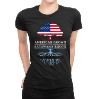 American Grown With Batswana Roots   Botswana T Shirt Ladies Fitted T-shirt | Artistshot