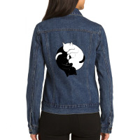 Eternal Cat Love Ladies Denim Jacket | Artistshot